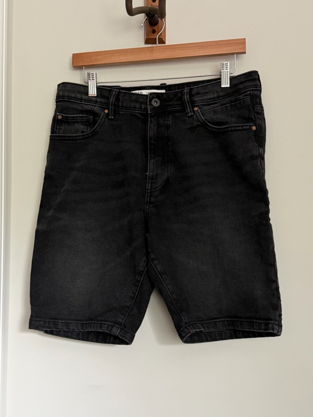 Zara Black Denim Cutoff Shorts